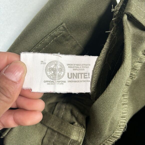 Vintage Boy Scout Pants Mens 32x32 Green BSA Uniform Cargo Union Made in USA - Picture 3 of 10